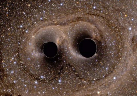 Two Black Holes Merging
